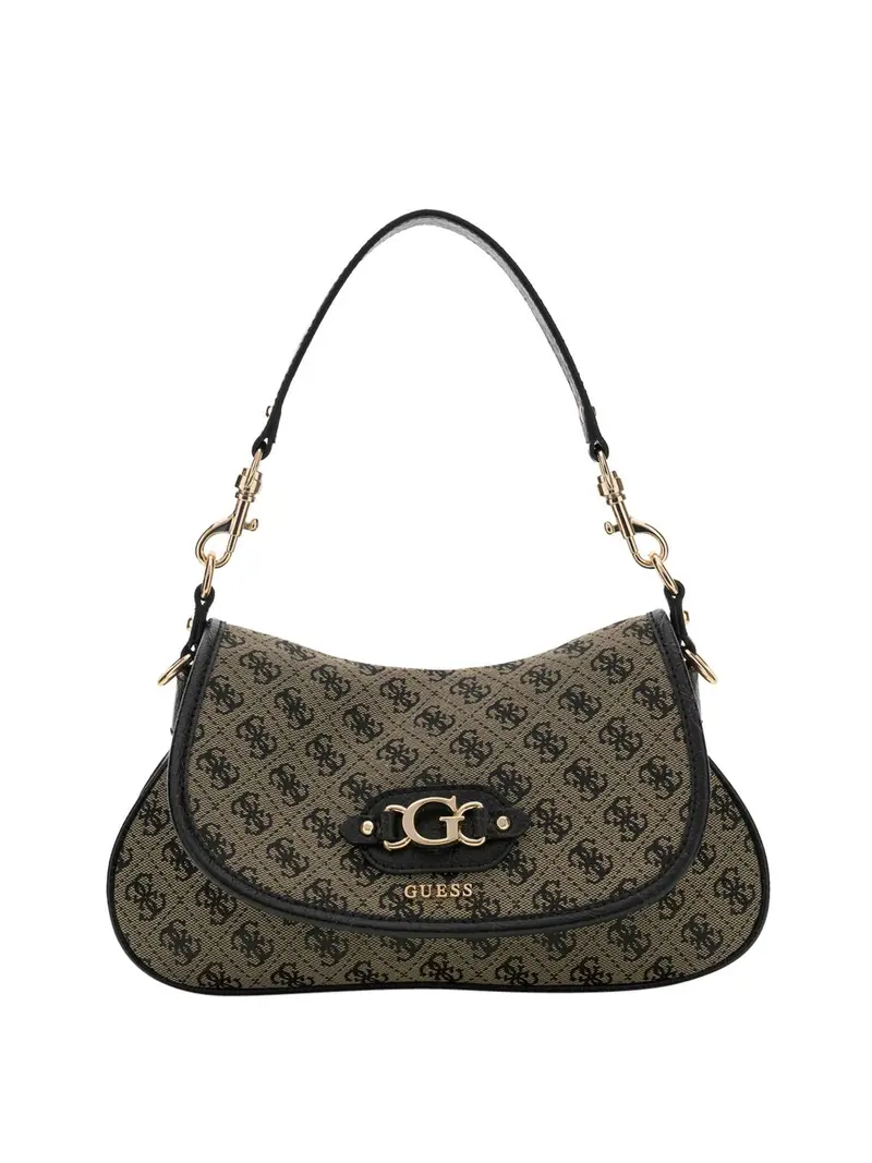 Guess Borsa A Tracolla Samantha Flap - Nero
