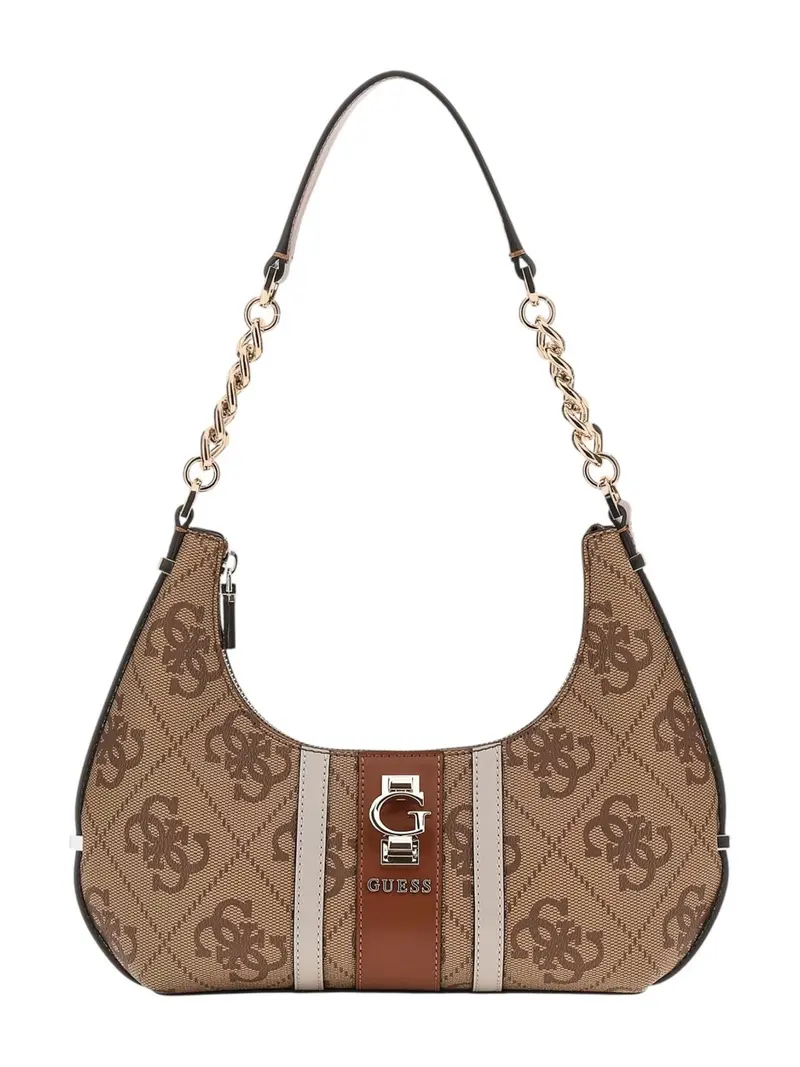 GUESS Borsa Donna ERENIA TOP ZIP SHOULDER BAG HWSO78 38180 LTL LATTE LOGO