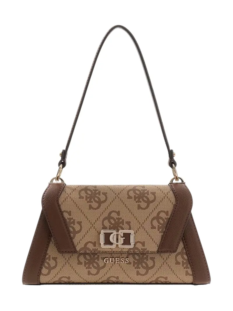 GUESS Borsa Donna KARNILLA LOGO FLAP SHLDR BAG HWOS99 01190 LGW LATTE LOGO/BROWN