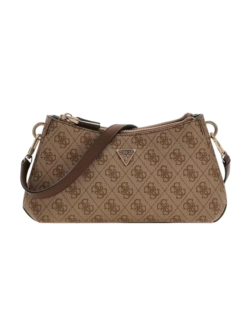 GUESS Borsa Donna NOELLE II 3 COMP SHLDR XBODY HWBG96 72730 LGW LATTE LOGO/BROWN