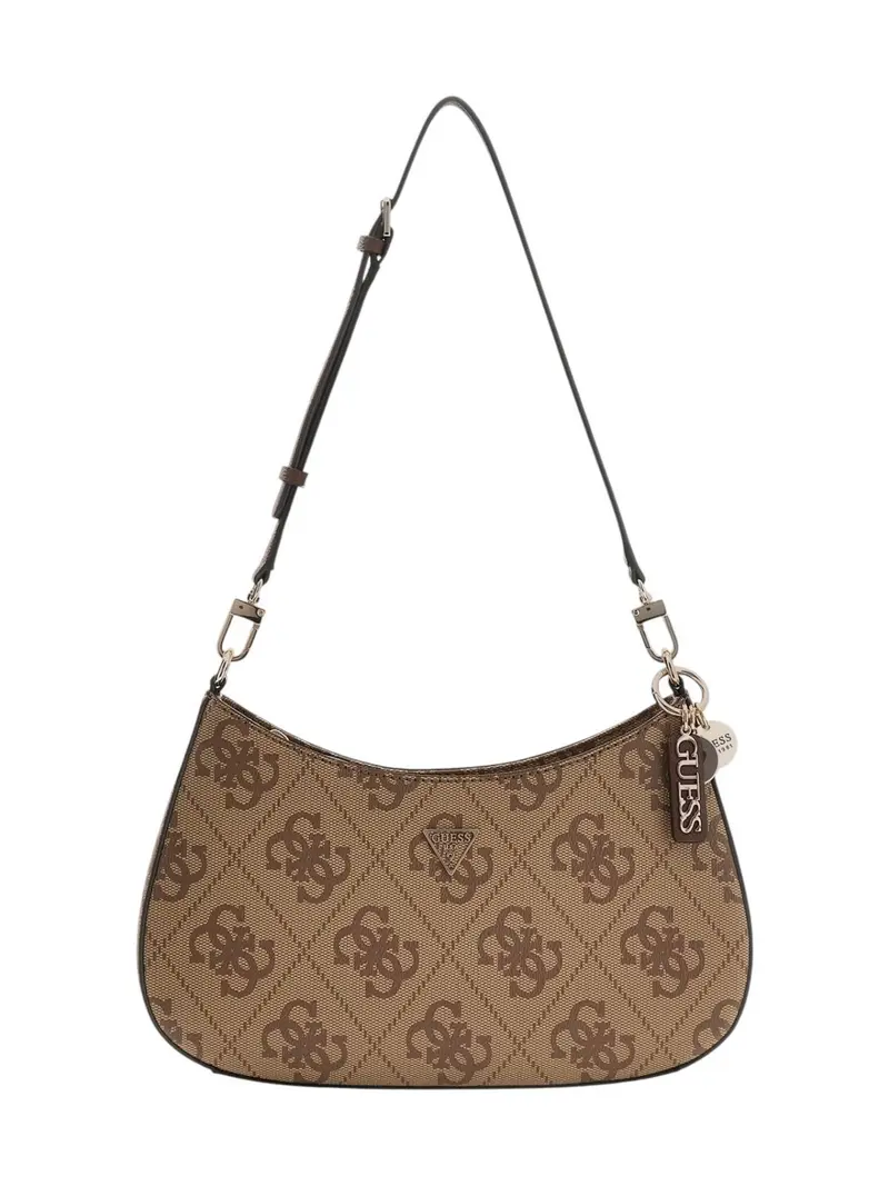 GUESS Borsa Donna NOELLE II TOP ZIP SHOULDER BAG HWSO96 72180 LGW LATTE LOGO/BROWN
