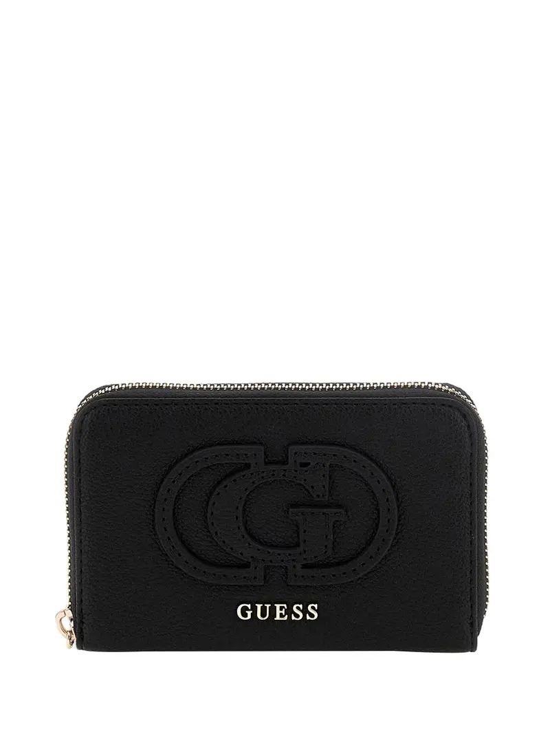 Guess Calebra Slg Medium Zip Around Portafoglio Donna Black - Nero