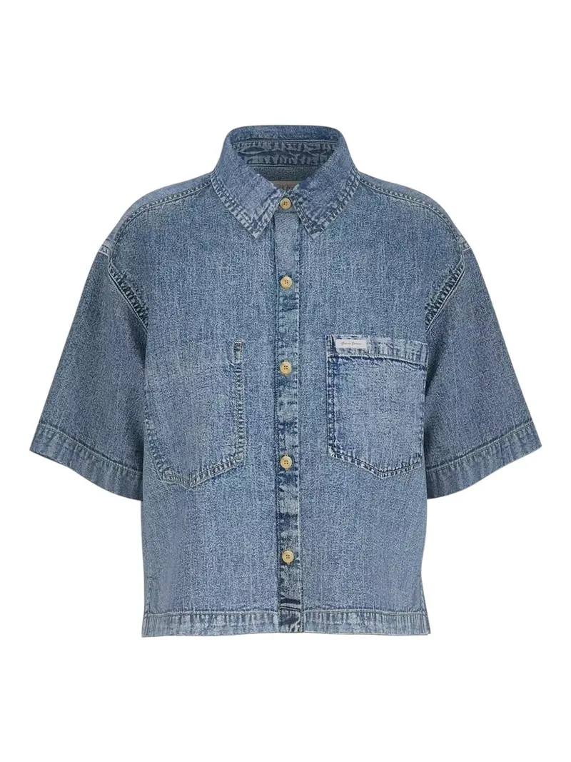 GUESS Camicia Donna GJ BOXY SS SHIRT W5GH0F D5M81 GJMW Blu