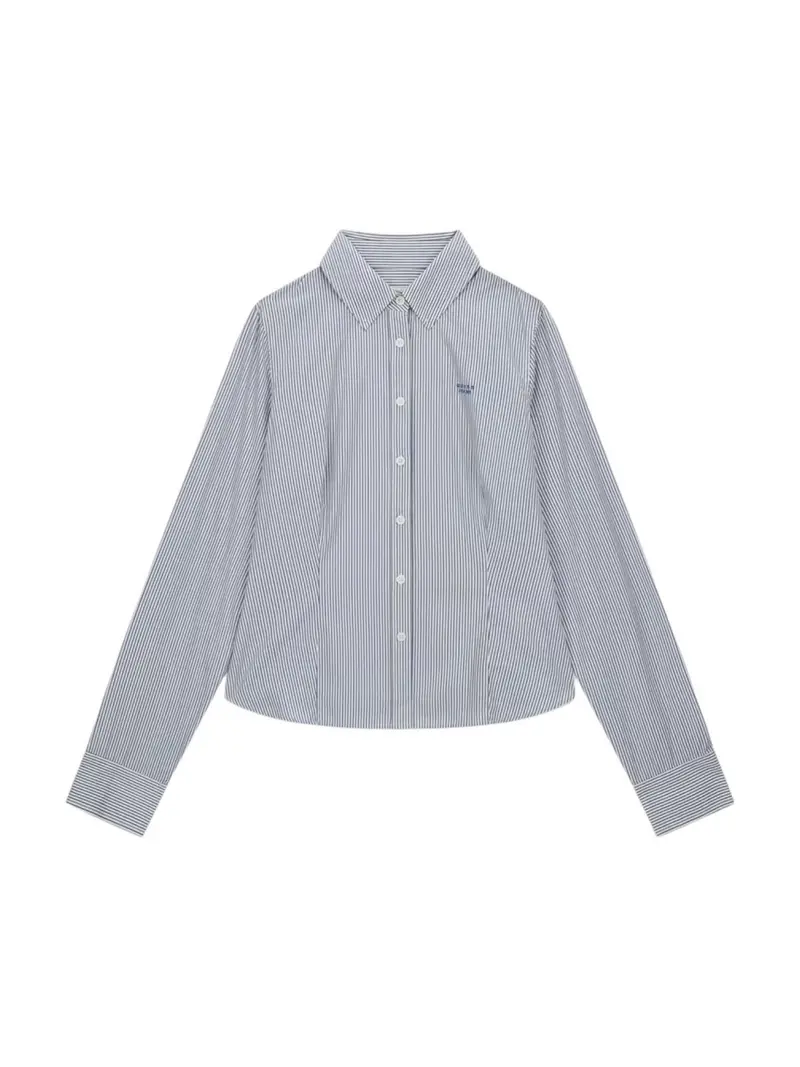 GUESS Camicia Donna GJ FITTED SLIM STRIPE SHIRT W6RH66 WH7Q1 S7ZM BLUE NOTE THIN MULTI