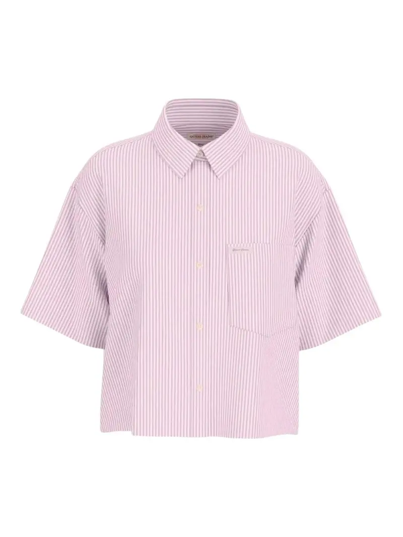 GUESS Camicia Donna GJ SS CAMP COLLAR BOXY SHIRT W5GH98 WH7Q1 A61G BLUSH COTTON MULTI