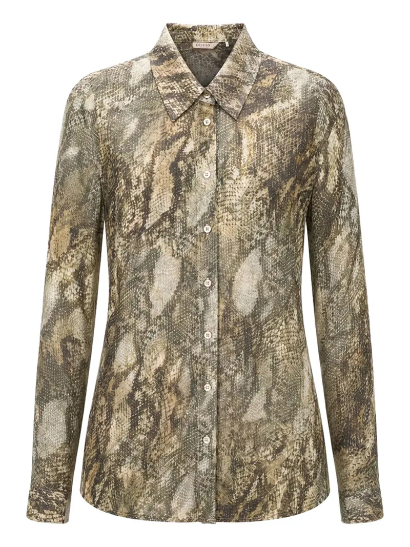 Guess Camicia New Ls Clouis - Rustic Phyton