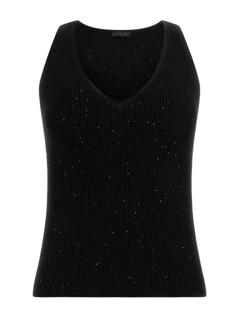 GUESS Canotta Donna EDEN TANK TOP SWTR W5RR18 Z34O0 JBLK Nero