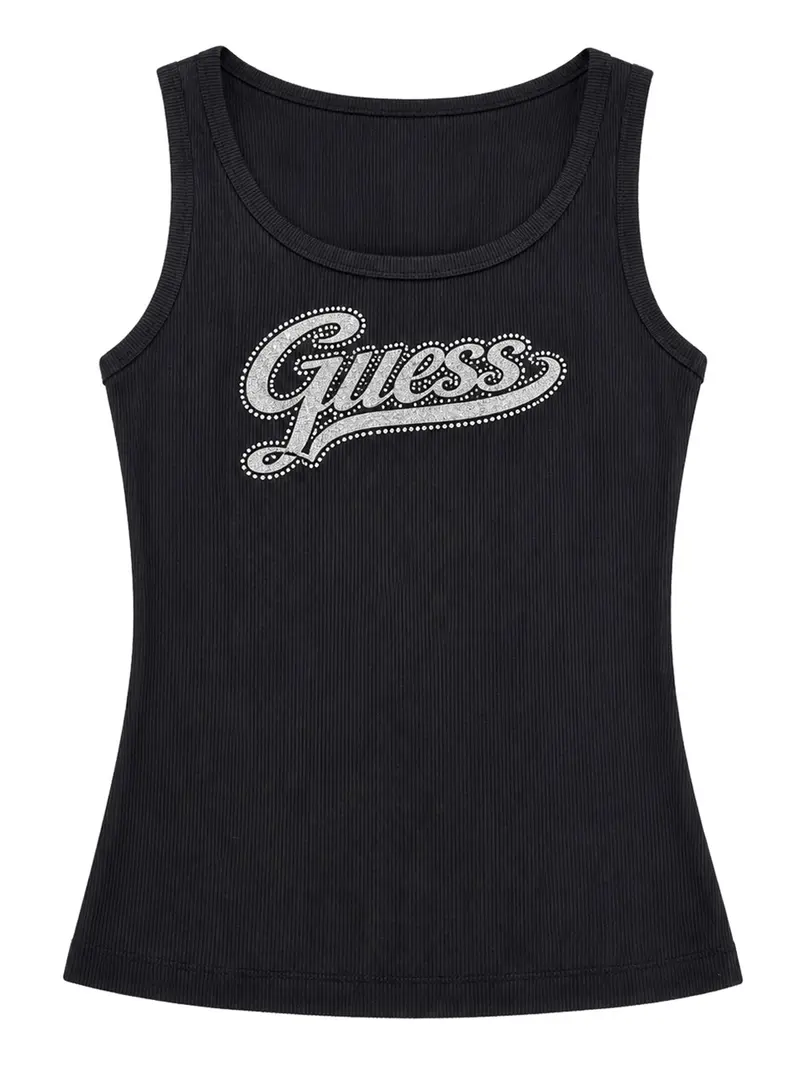 Guess Canotta Malika Logo - Bianco