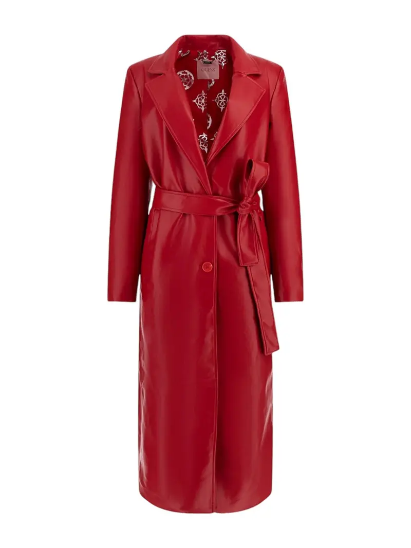 GUESS Cappotto Donna GEA PU LEATHER COAT W3BL64 WF8P0 F5E8 Rosso
