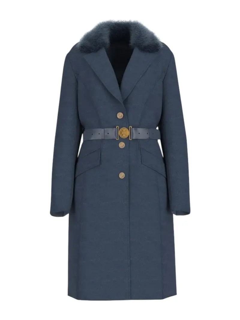 GUESS Cappotto Donna NEW PATRICE BELTED COAT W5BL25 W2672 G77G SUITING BLUE