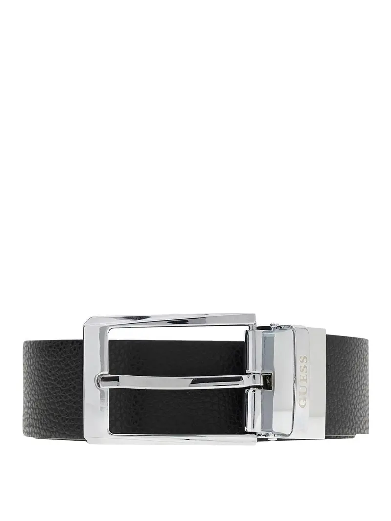 Guess Cintura In Vera Pelle - Nero