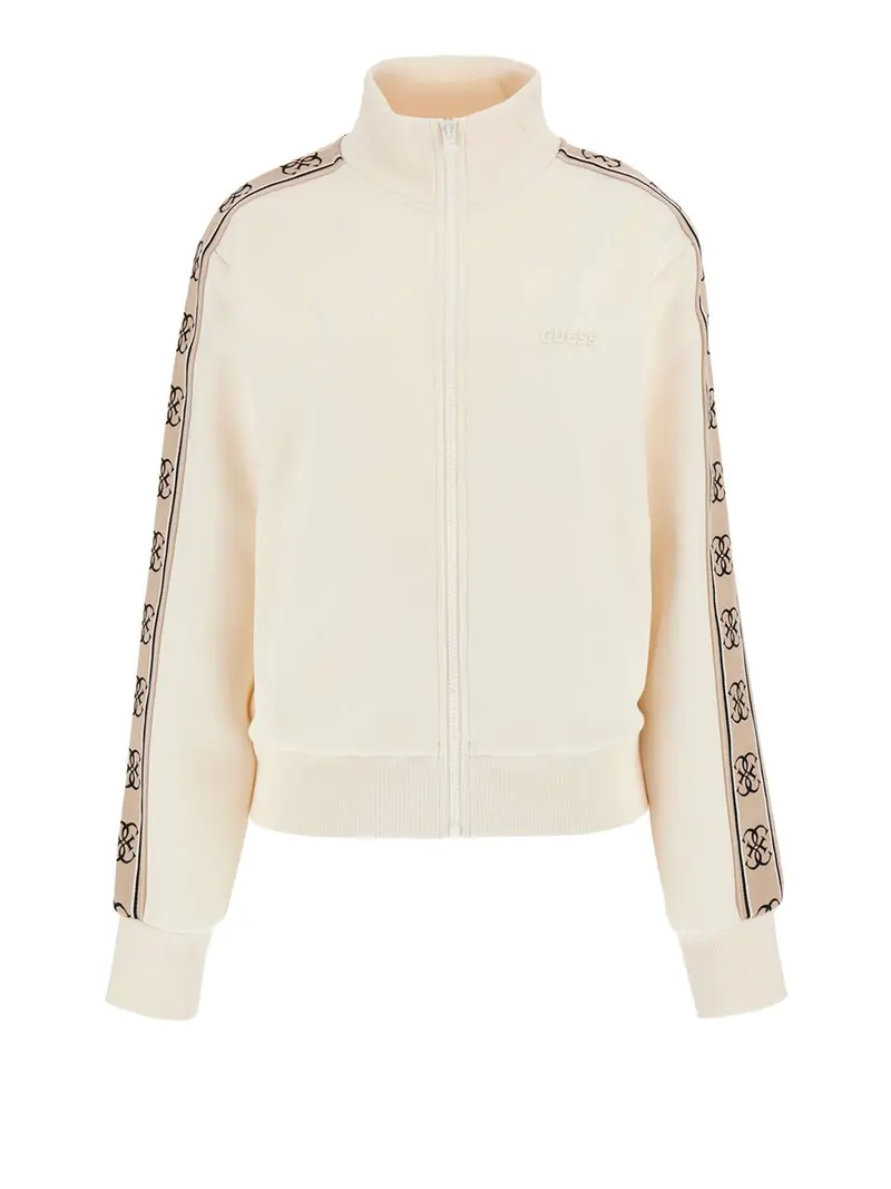 Guess Felpa Britney Full Zip - Bianco
