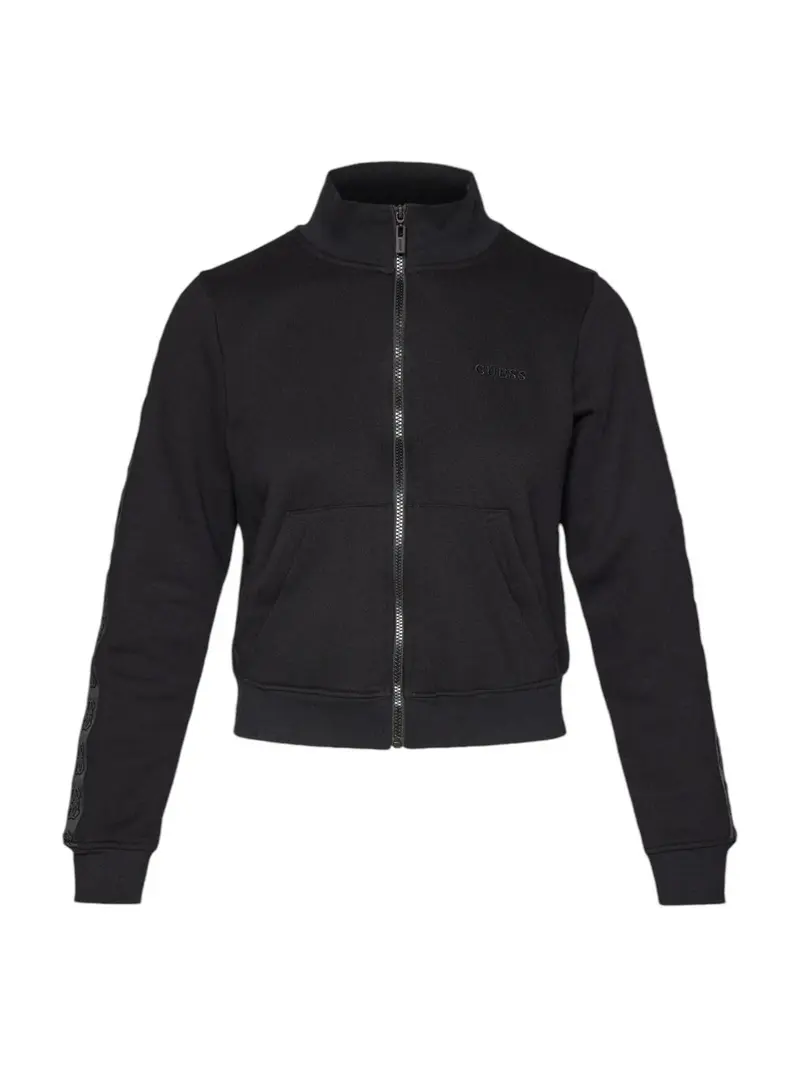 GUESS Felpa Donna STACIE FULL ZIP SWEATSHIRT V4BQ01 KC5O0 JBLK Nero