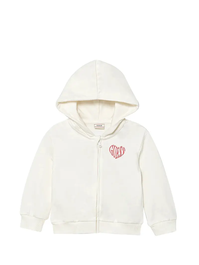 Guess Felpa Hooded Ls Active - Bianco