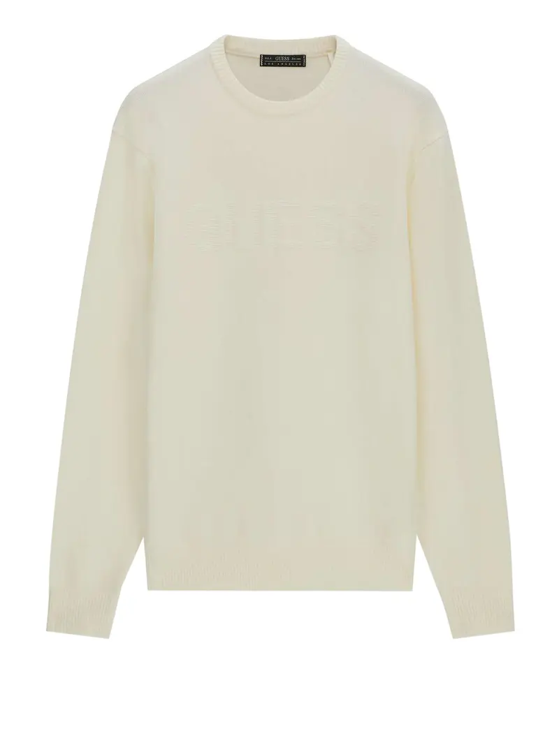 Guess Felpa Noburo Cn Logo Reverse Ls - Beige