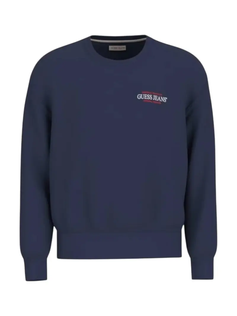 GUESS Felpa Uomo GJ CN REG AMERICAN TRAD SWEAT M4YQ17 K9V31 A71W DARING OCEAN