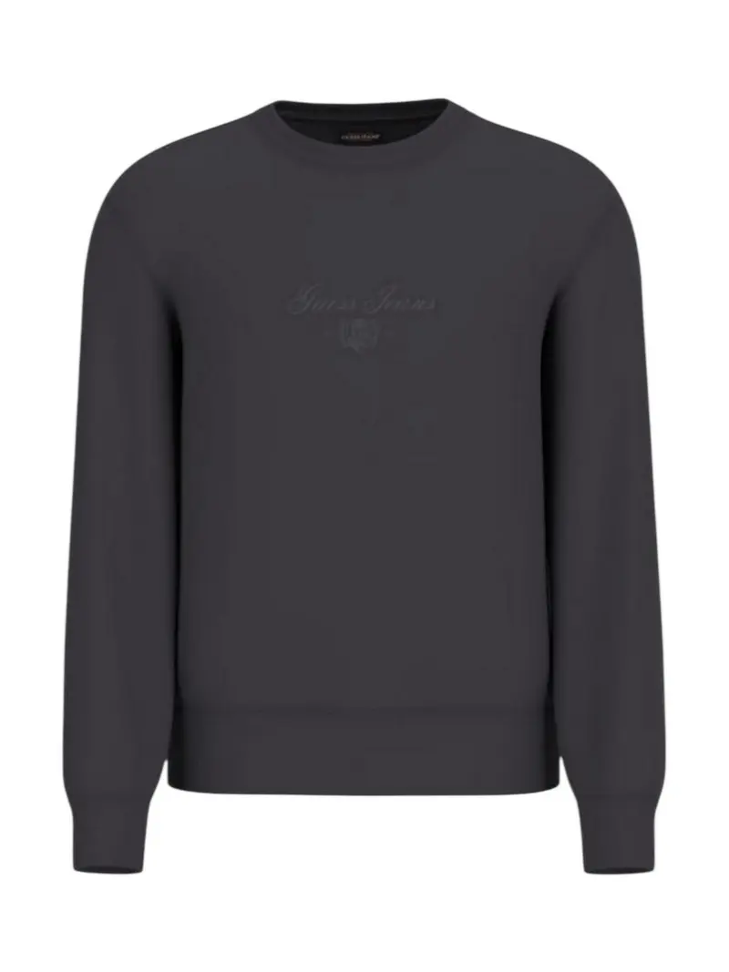 GUESS Felpa Uomo GJ SLIM SCRIPT CREWNECK M5BQ35 K9V31 JBLK Jet Black A996