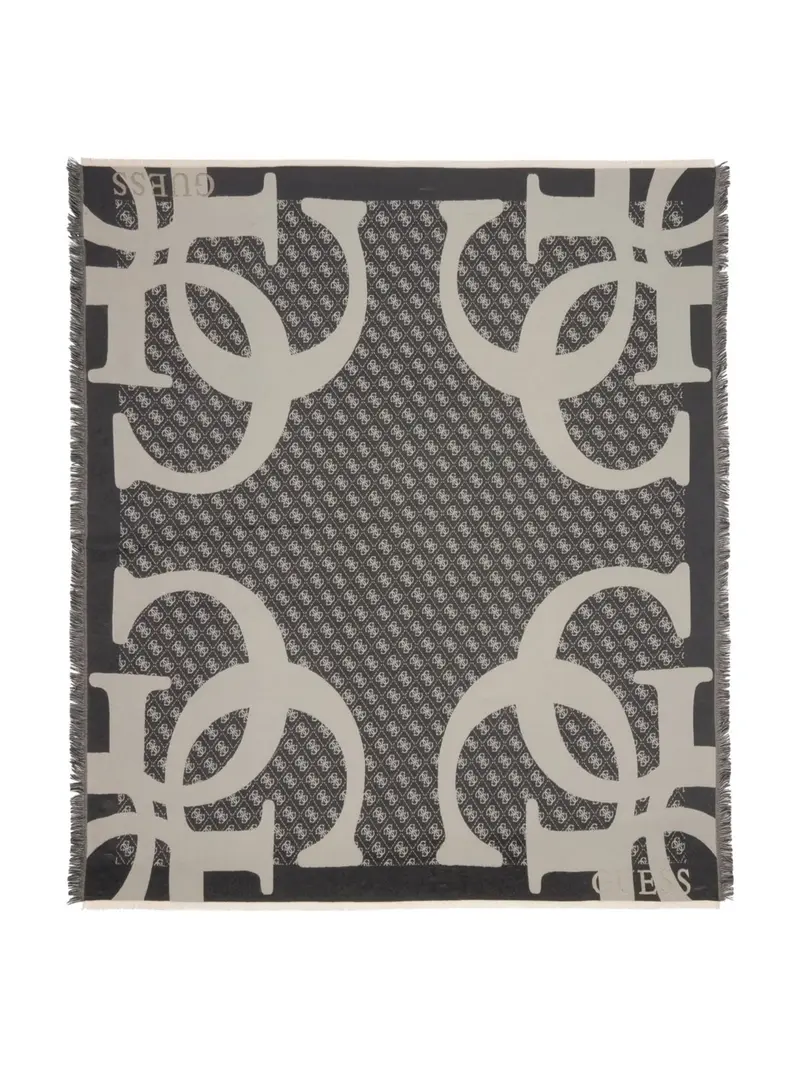 GUESS Foulard Donna JACQUARD KEFIAH 135X135 AW5418 POL03 BLA BLACK