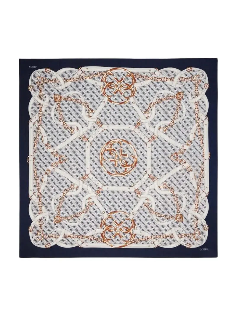 GUESS Foulard Donna NOELLE PRINTED KEFIAH 130X130 AW5412 POL03 BLU BLUE