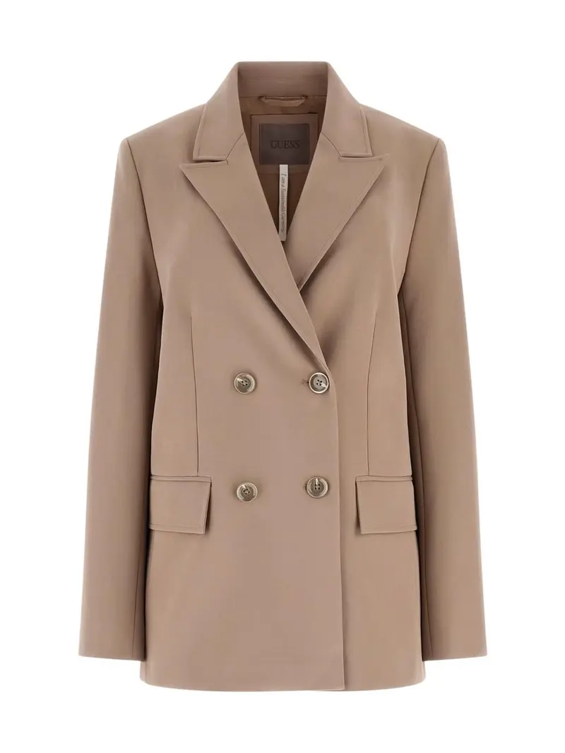 GUESS Giacca Donna NAUSICA DOUBLE BREAST BLAZER W6RN44 WH9Y2 G1EC WALNUT SHELL