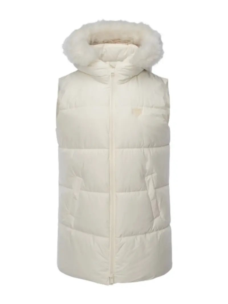 GUESS Gilet Donna KATRINA SKI HOODY VEST W5BL81 W3282 G012 CREAM WHITE