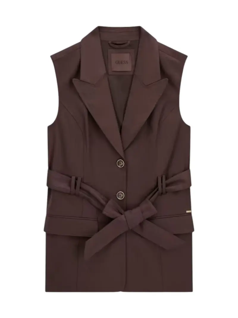 GUESS Gilet Donna SL CARLA BLAZER W6GN05 W1760 G1EB REGAL BROWN