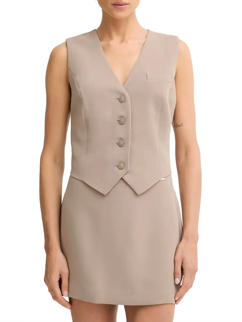 Guess Gilet Sl Theoline Perfect Vest - Taupe