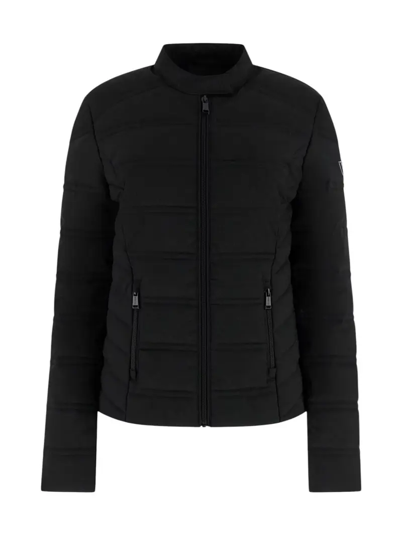GUESS Giubbino Donna New Vona Logo Jacket W6RL02 WJ492 JBLK Jet Black A996
