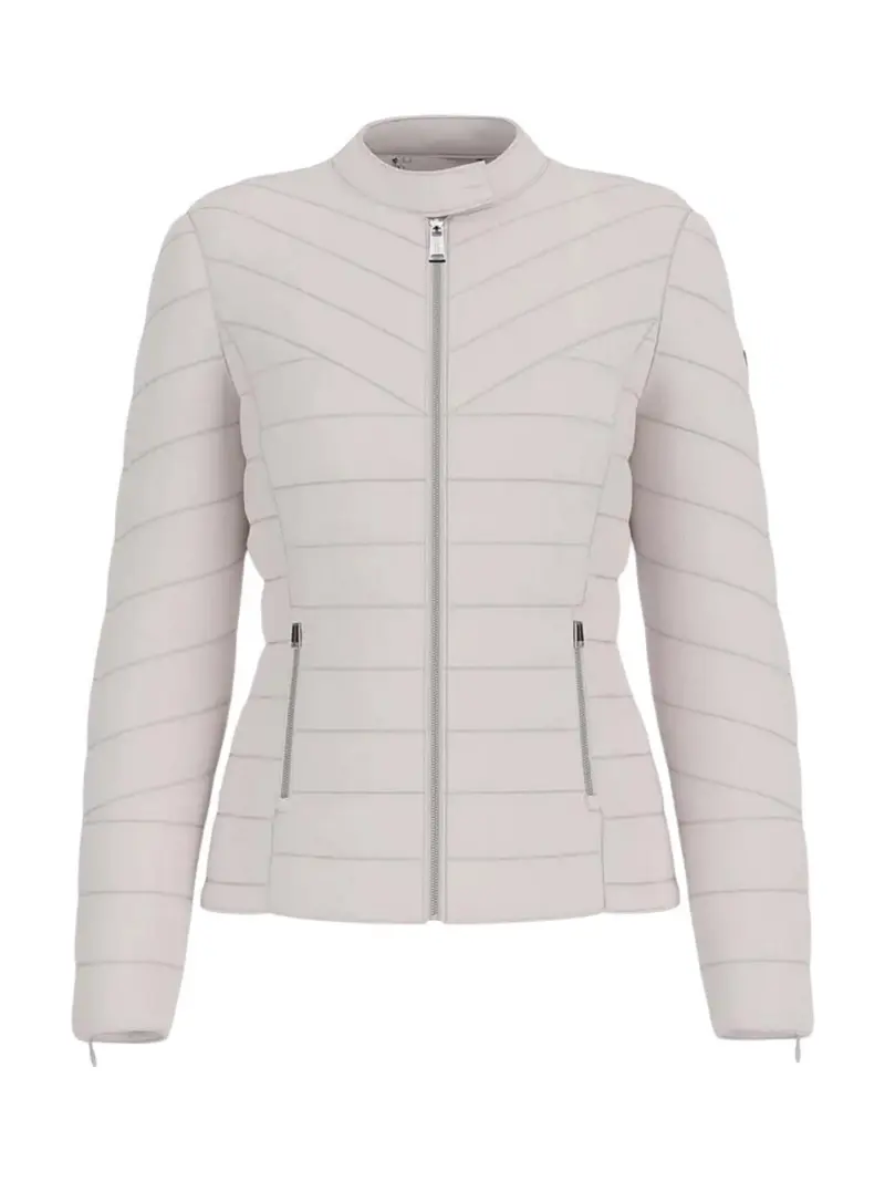 GUESS Giubbino Donna NEW VONA STRETCH JACKET W5YL13 WHDQ0 G9L9 MUTED STONE