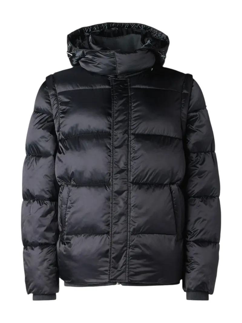 GUESS Giubbino Uomo METALLIZED PUFFA JACKET M5BL2L WGZF2 JBLK Jet Black A996