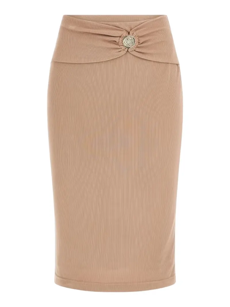 GUESS Gonna Donna Febe Midi Skirt W4RD81 KAQL2 G1DQ Beige