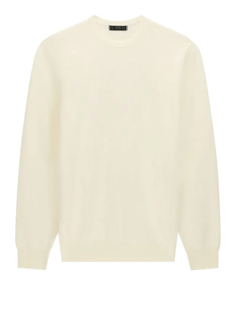 Guess Maglia Nestor Cn Allover Logo Swtr- Avorio