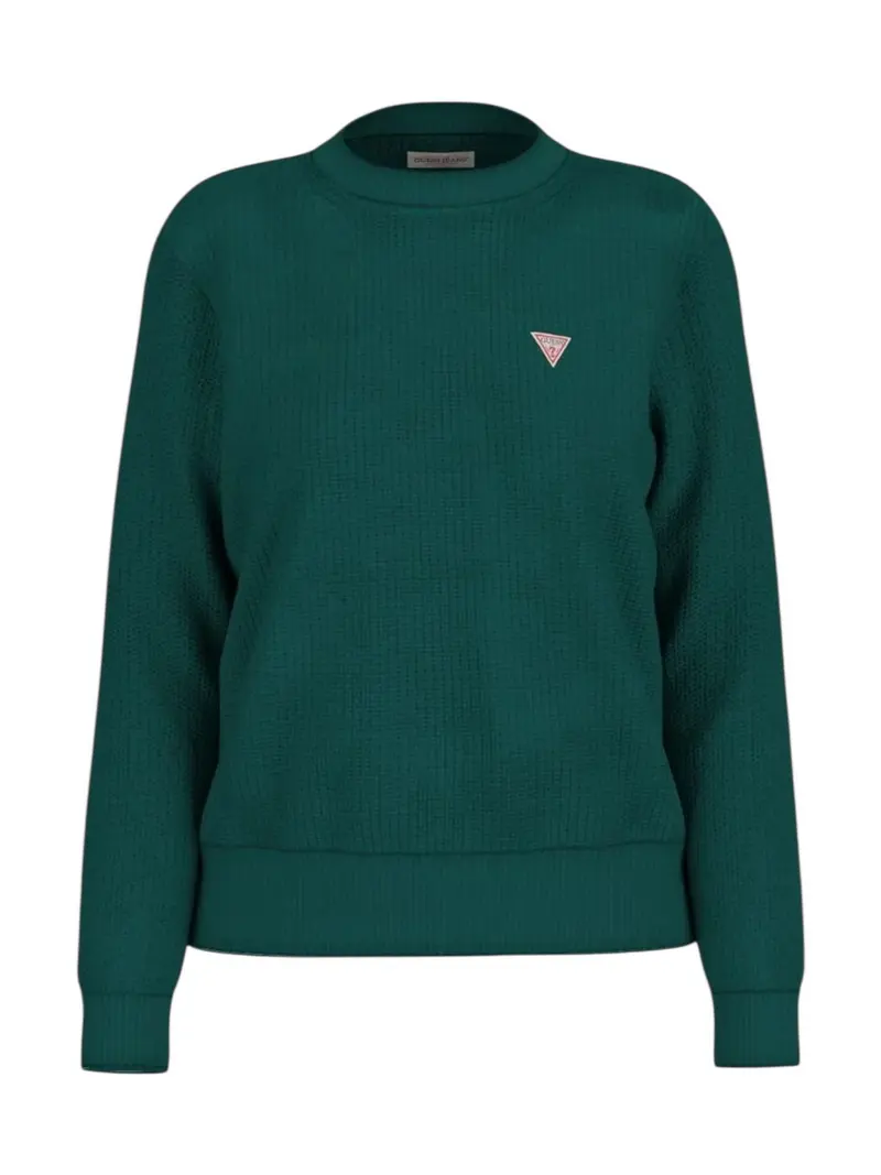 GUESS Maglione Donna GJ LS CN MINI TRIANGLE SWTR W4BR08 Z3HM1 G8FA DARK TORMALITE