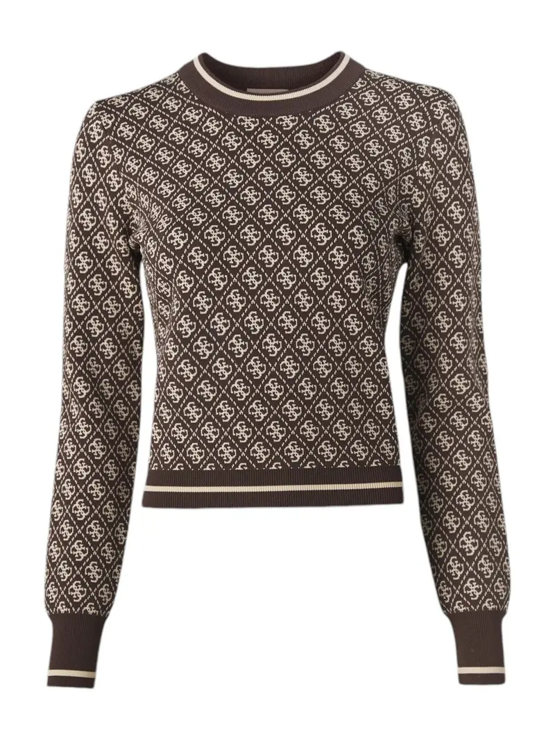 GUESS Maglione Donna LISE 4G CN LS SWTR W4BR21 Z37K0 FN0T Marrone