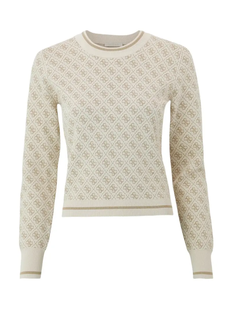 GUESS Maglione Donna LISE 4G CN LS SWTR W4BR21 Z37K0 FN3J Bianco