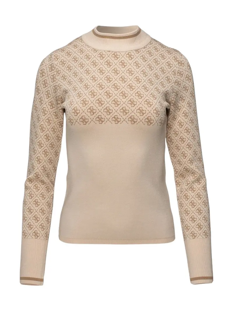 GUESS Maglione Donna LISE 4G LS SWEATER W3BR81 Z37K0 FN3J Beige