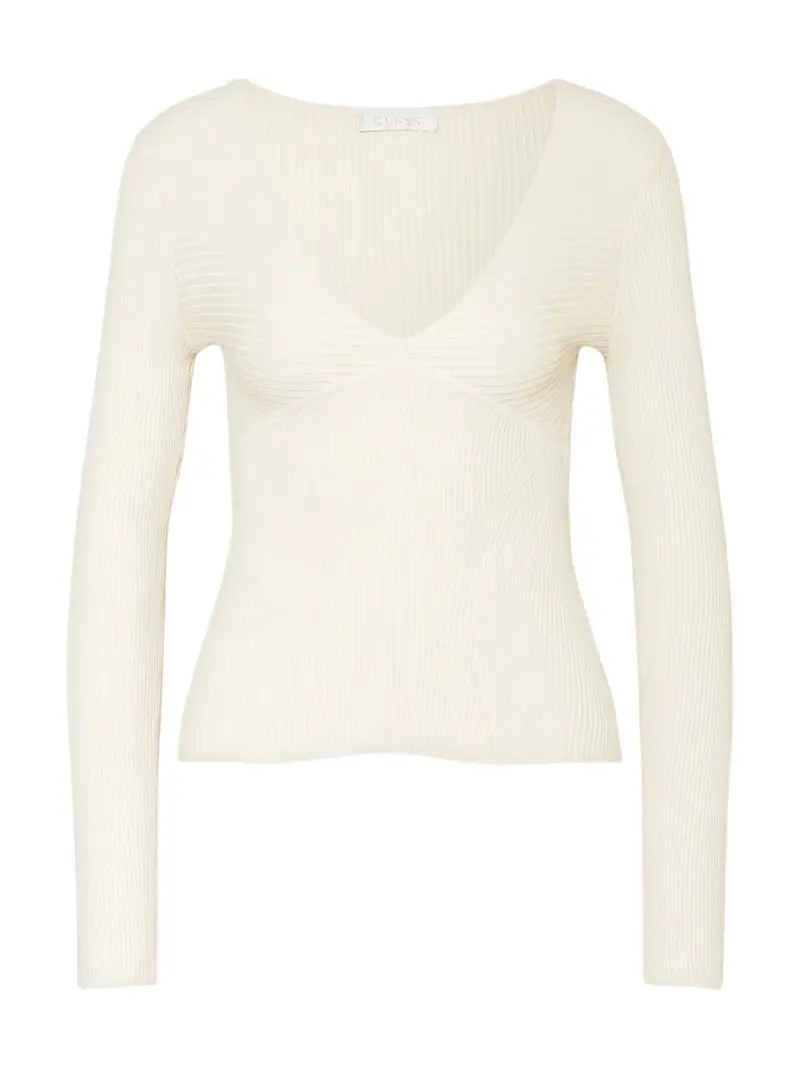 GUESS Maglione Donna LS CIRILA RIB BODYCON SWTR W4BR69 Z2YK2 G1M5 Bianco