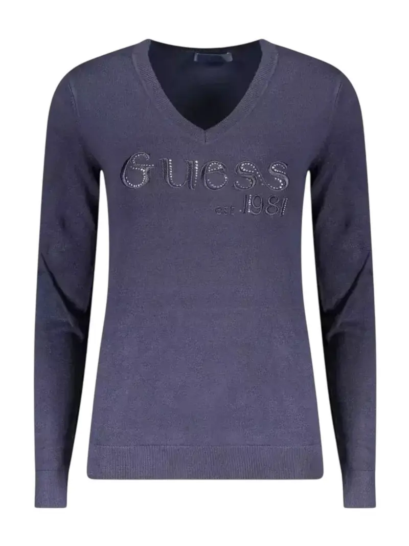 GUESS Maglione Donna LS VN SAYLOR LOGO SWTR W5BR41 Z2NQ2 G77G SUITING BLUE