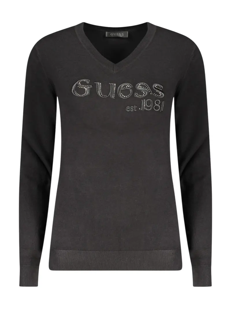 GUESS Maglione Donna LS VN SAYLOR LOGO SWTR W5BR41 Z2NQ2 JBLK Jet Black A996