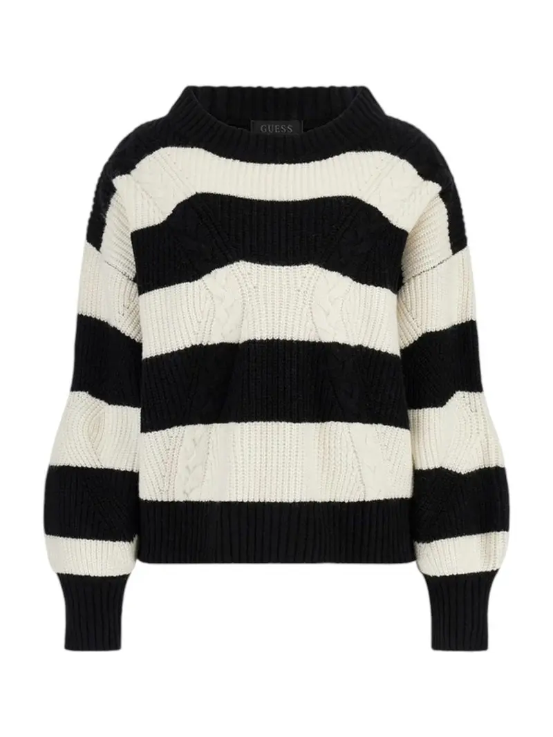 GUESS Maglione Donna SERENA LS CN SWTR W4BR41 Z3HW0 S00I Nero