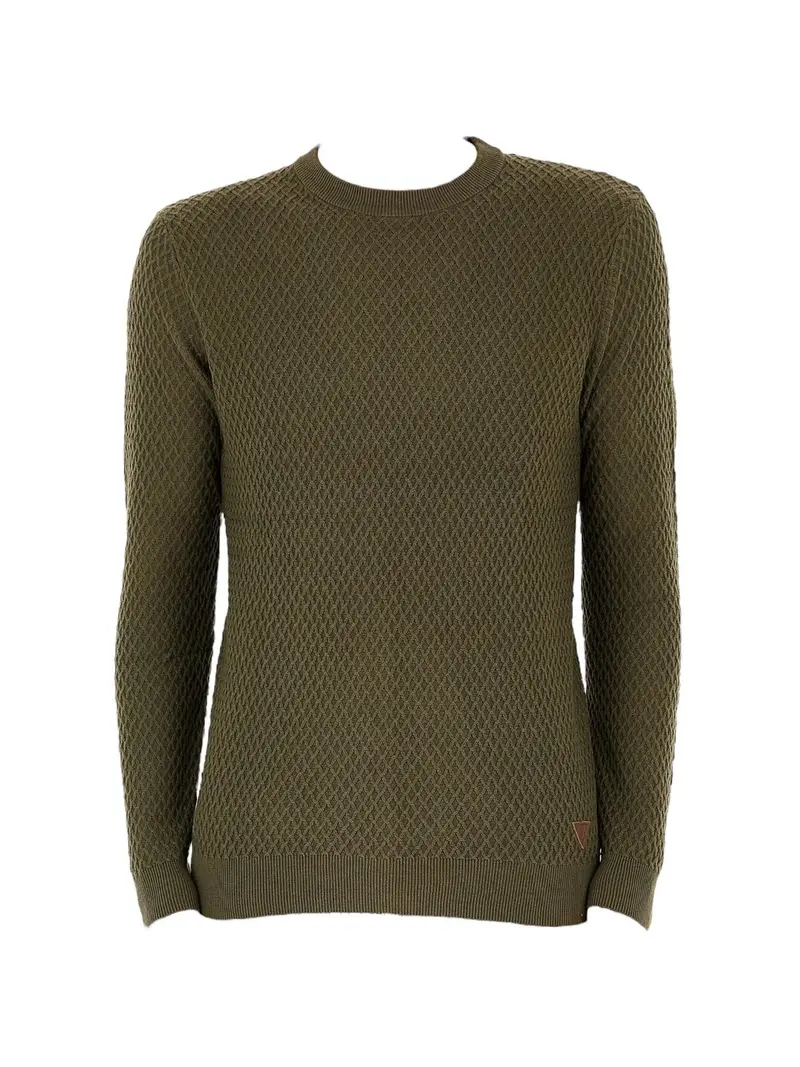 GUESS Maglione Uomo Davin Cn Ls Stitched M4YR05 Z3FB1 G8F6 Verde