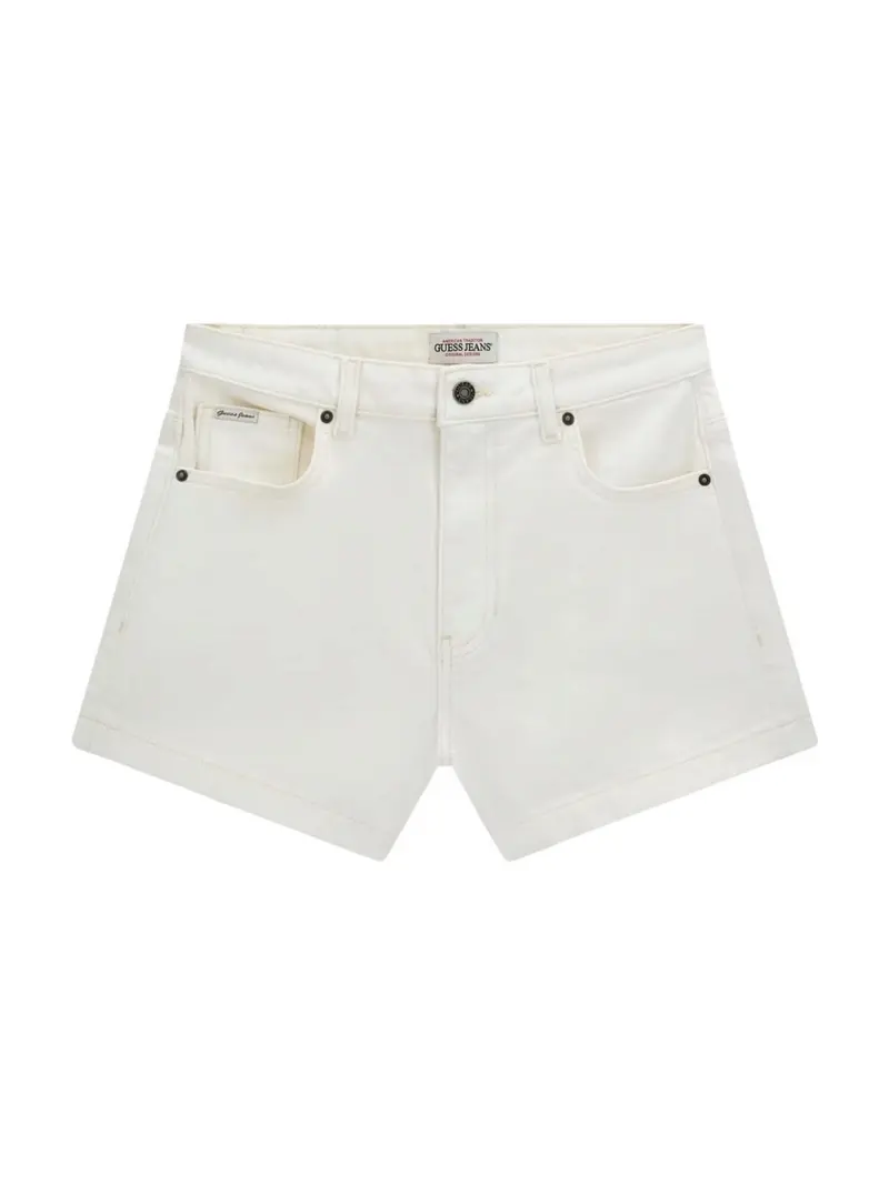 GUESS Pantaloncino Donna GJ HIGHWAIST MOM SHORT W5GD0S D5M62 GJWI GJ NATURAL WHITE