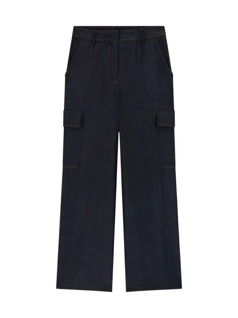 GUESS Pantalone Donna REGINE FLUID CARGO W6RB65 WL842 FB6C INDIGO BLUE