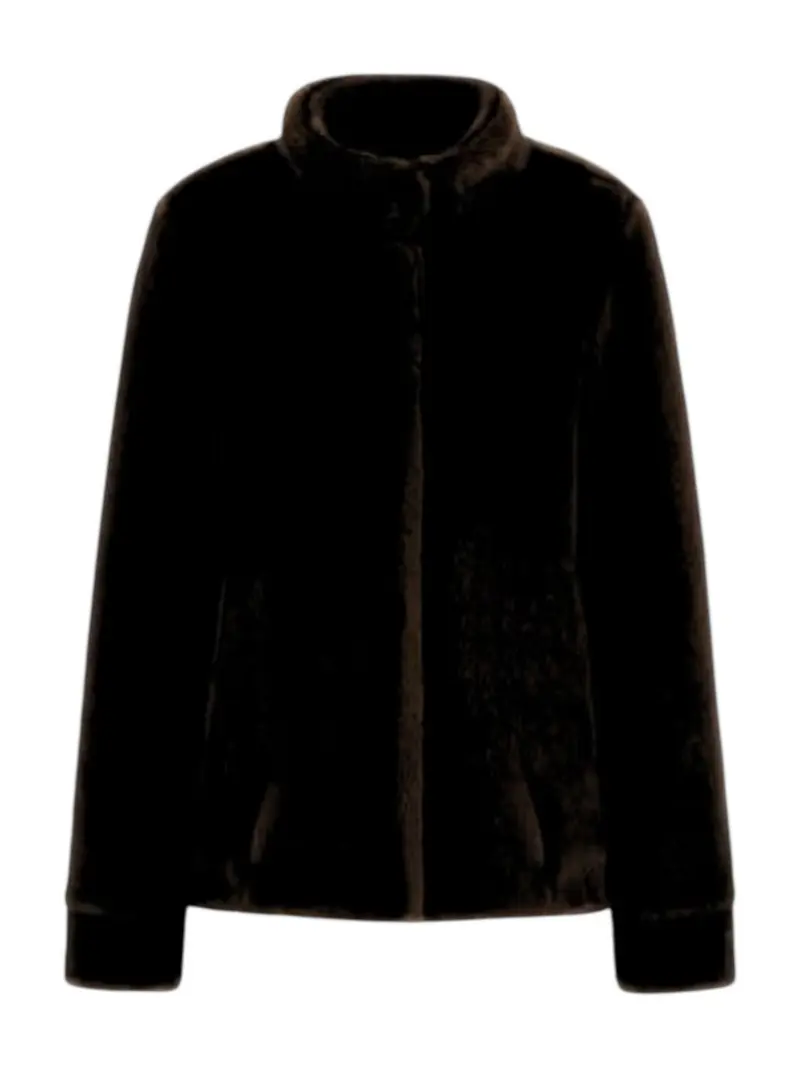 GUESS Pelliccia Donna LUNA FAUX FUR JACKET W5BL64 W3920 JBLK Jet Black A996