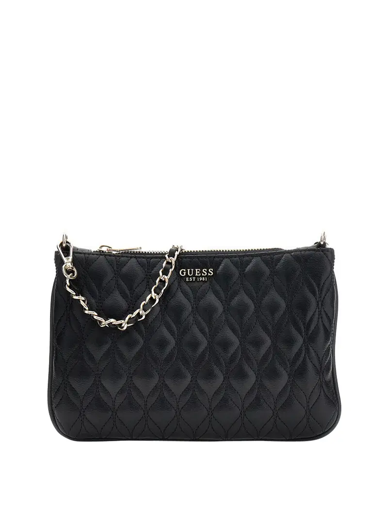 Guess Pochette Flat Maxine Quilted - Nero