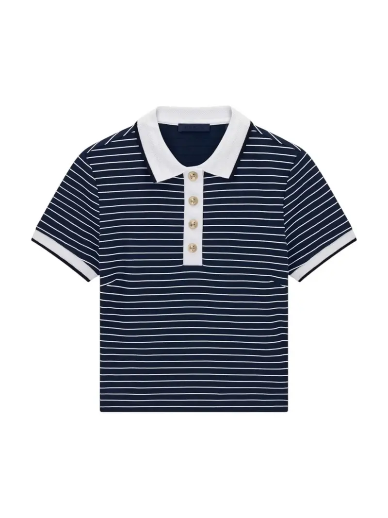 GUESS Polo Donna SS POLO NK ALPHONSINE STRIPED W6GP17 K2946 SB09 BLACKENED AND PURE W