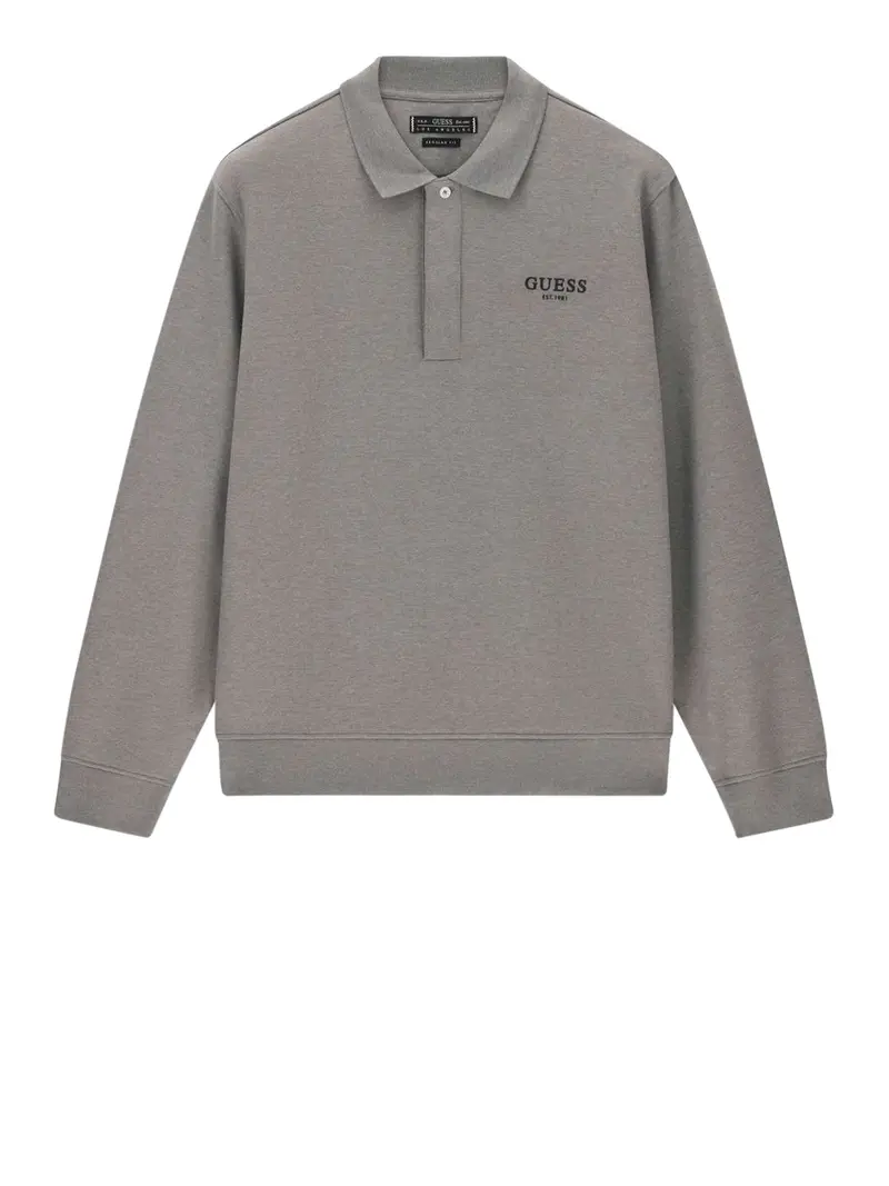 Guess Polo Ls Polo Sweatshirt - Grigio