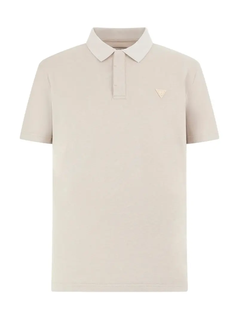 GUESS Polo Uomo SMALL TRIANGLE YD SS POLO M5RP02 KCLR2 FJ6A CLOUD WHITE YARN DYE
