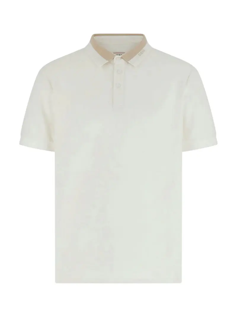 GUESS Polo Uomo SS PAUL GUESS COLLAR POLO M6RP47 KARS2 G018 SALT WHITE