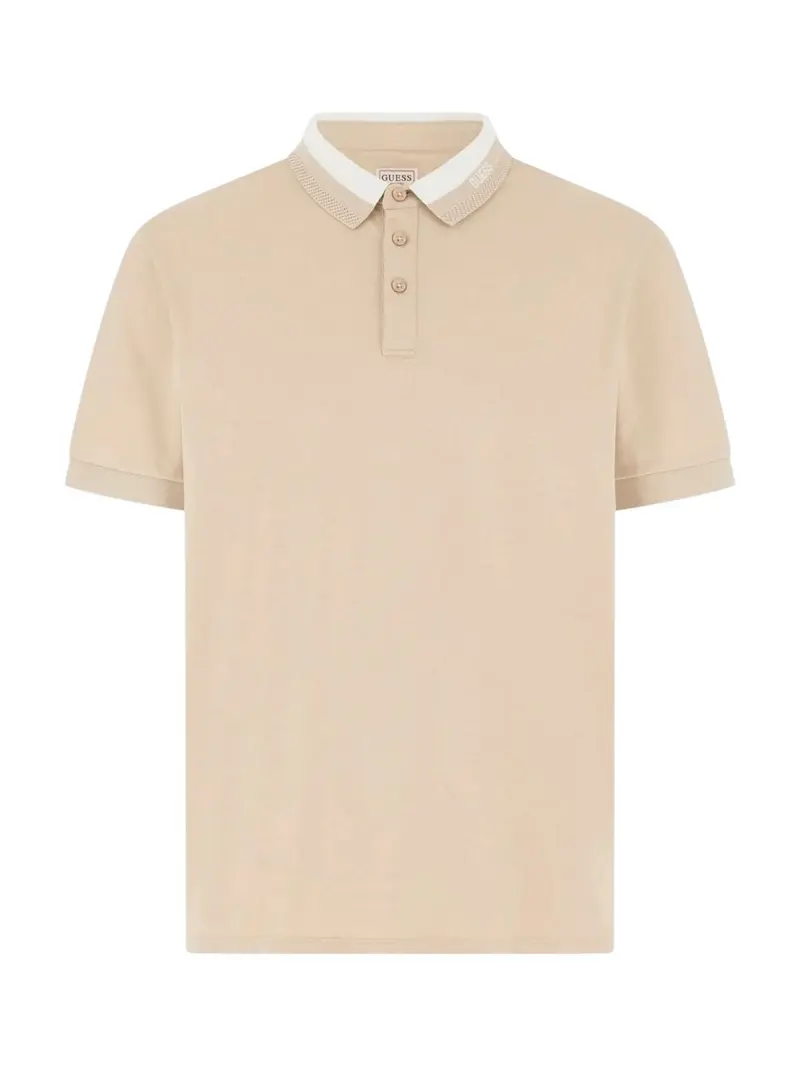 GUESS Polo Uomo SS PAUL GUESS COLLAR POLO M6RP47 KARS2 G1DR NEUTRAL SAND